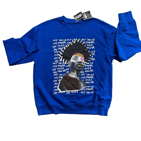 Blu: BlackBoyBe Graphic Men's size medium Black History Month Sweatshirt NWT - Picture 1 of 4